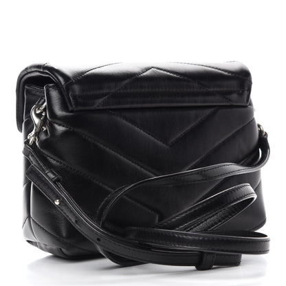Saint Laurent Calfskin Y Quilted Monogram Toy Loulou Crossbody Bag Black 3 of 14