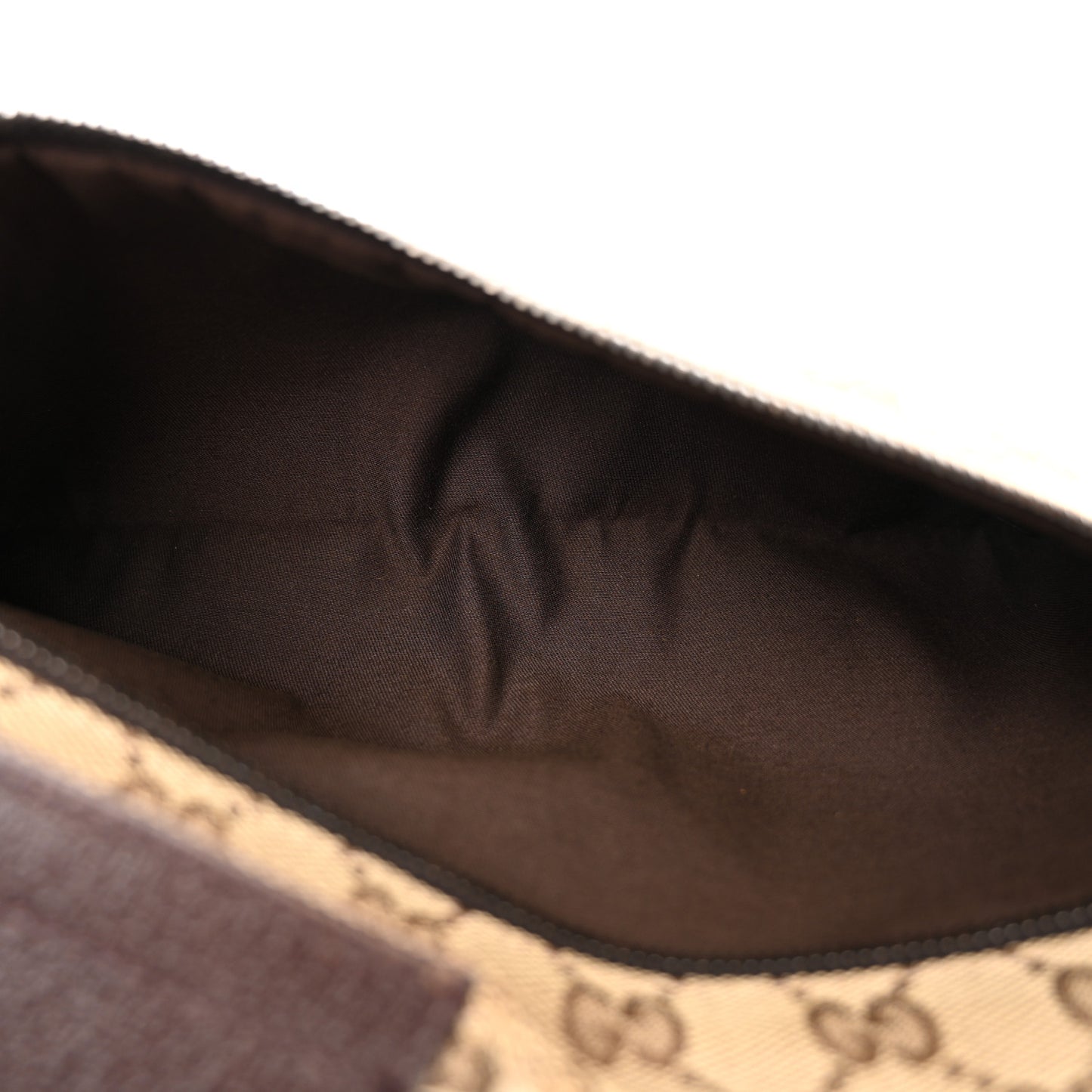 Monogram Web Belt Bag Dark Brown