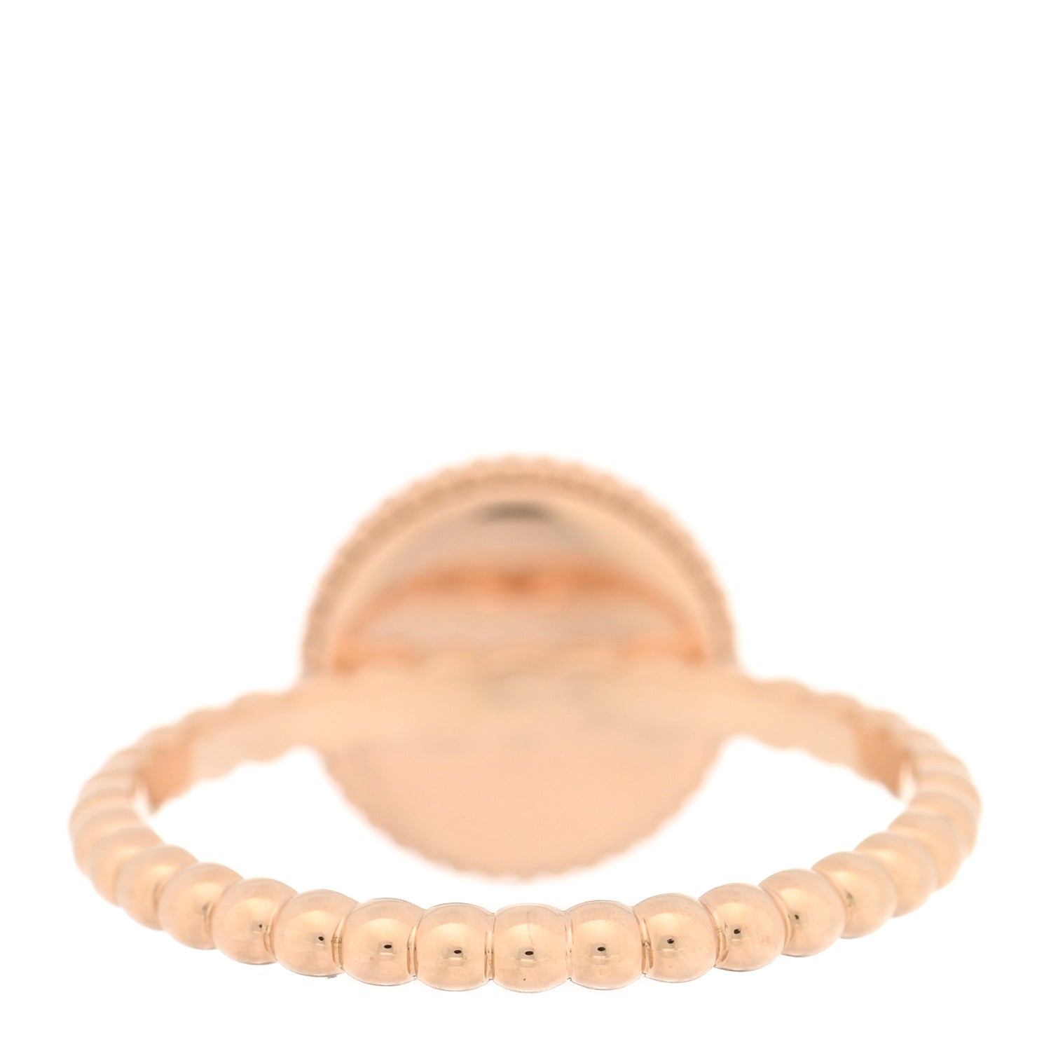 Christian Dior 18K Pink Gold Diamond Rose Des Vents Pave Ring 52 6 3 of 5