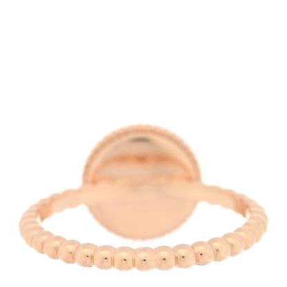 Christian Dior 18K Pink Gold Diamond Rose Des Vents Pave Ring 52 6 3 of 5
