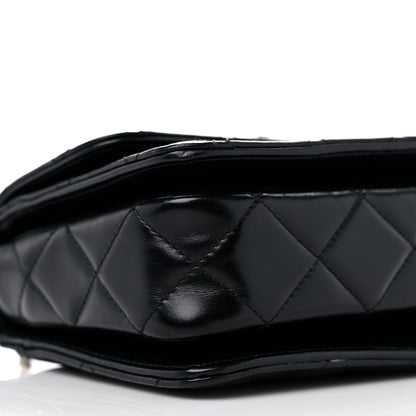Chanel Shiny Calfskin Quilted Mini Chain Top Handle Flap Black 8 of 13
