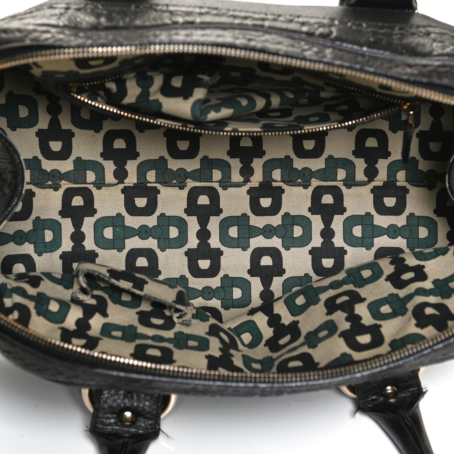 Gucci Calfskin Guccissima Signoria Bowler Bag Black 5 of 14