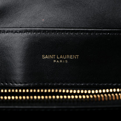 Saint Laurent Calfskin Y Quilted Monogram Medium Loulou Chain Satchel Black 6 of 13