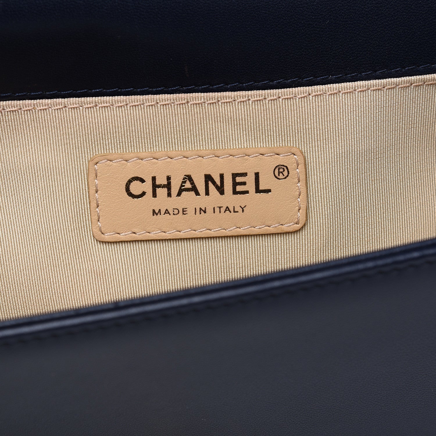 Chanel Lambskin Chain Quilted Medium Boy Flap Navy 5 of 15