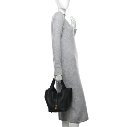Hermes Taurillon Clemence Picotin Lock 22 MM Black 2 of 10