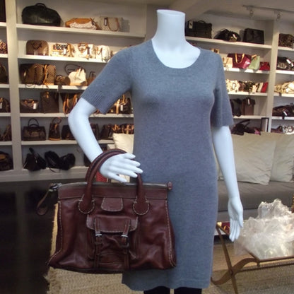 Chloe Calfskin Edith Satchel Ecureil Brown 2 of 12