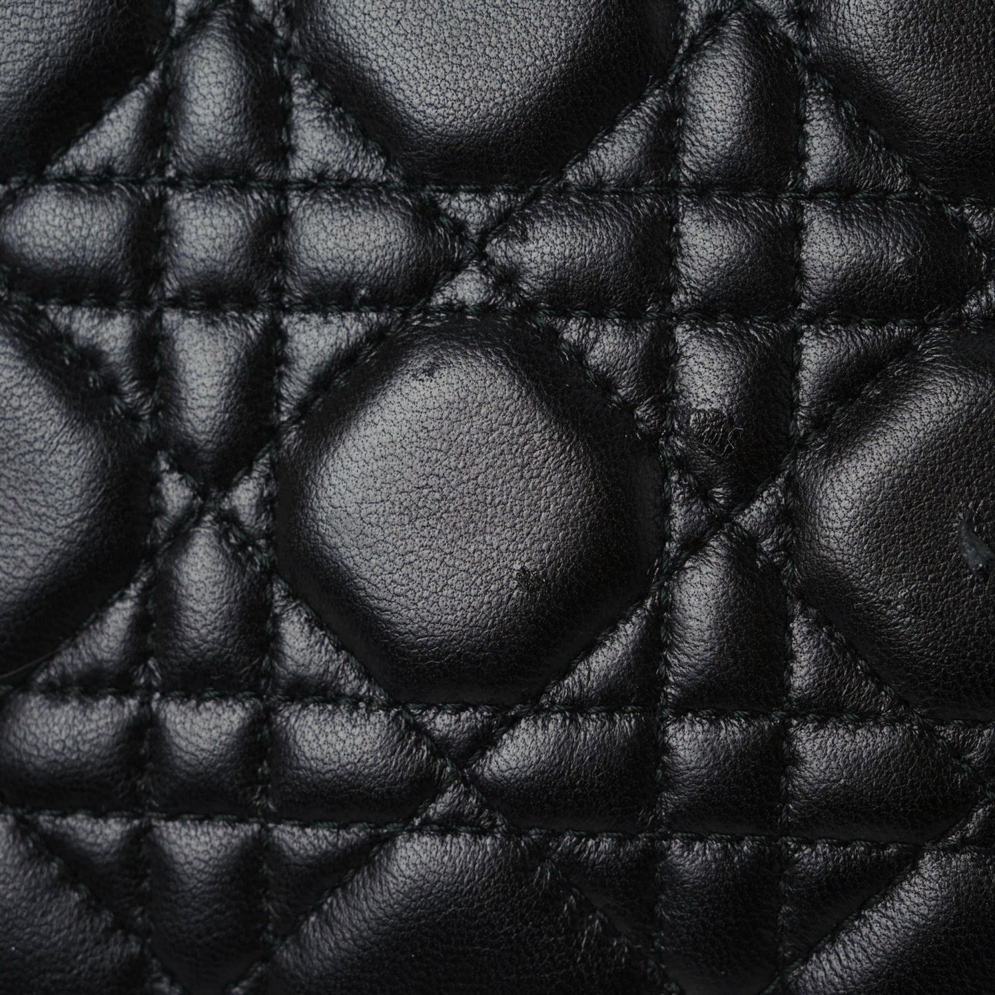 Lambskin Cannage Small Lucky Badges My Lady Dior Black