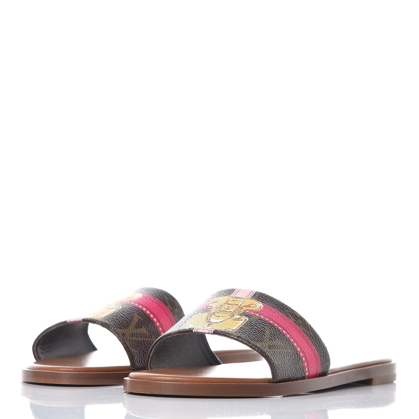 Patent Monogram Lock It Flat Mule 36 Cacao