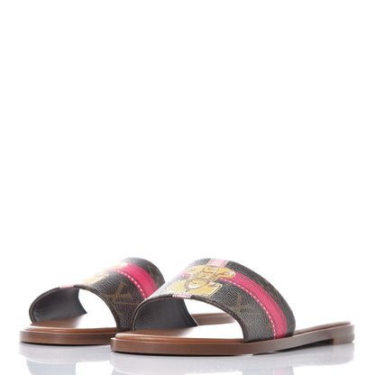 Louis Vuitton Patent Monogram Lock It Flat Mule 36 Cacao 3 of 10