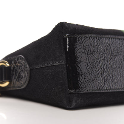 Gucci Suede Patent Web GG Small Ophidia Dome Shoulder Bag Black 8 of 10