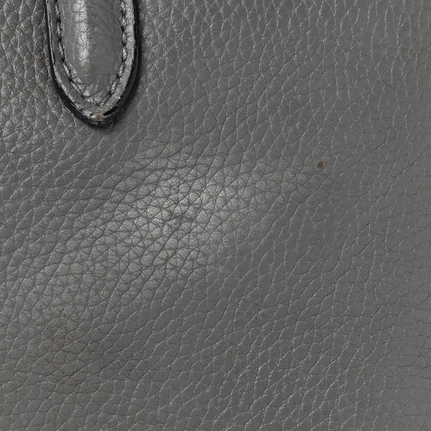 Alexander McQueen Pebbled Calfskin Small Skull Padlock Zip Around Tote Grey 10 of 14