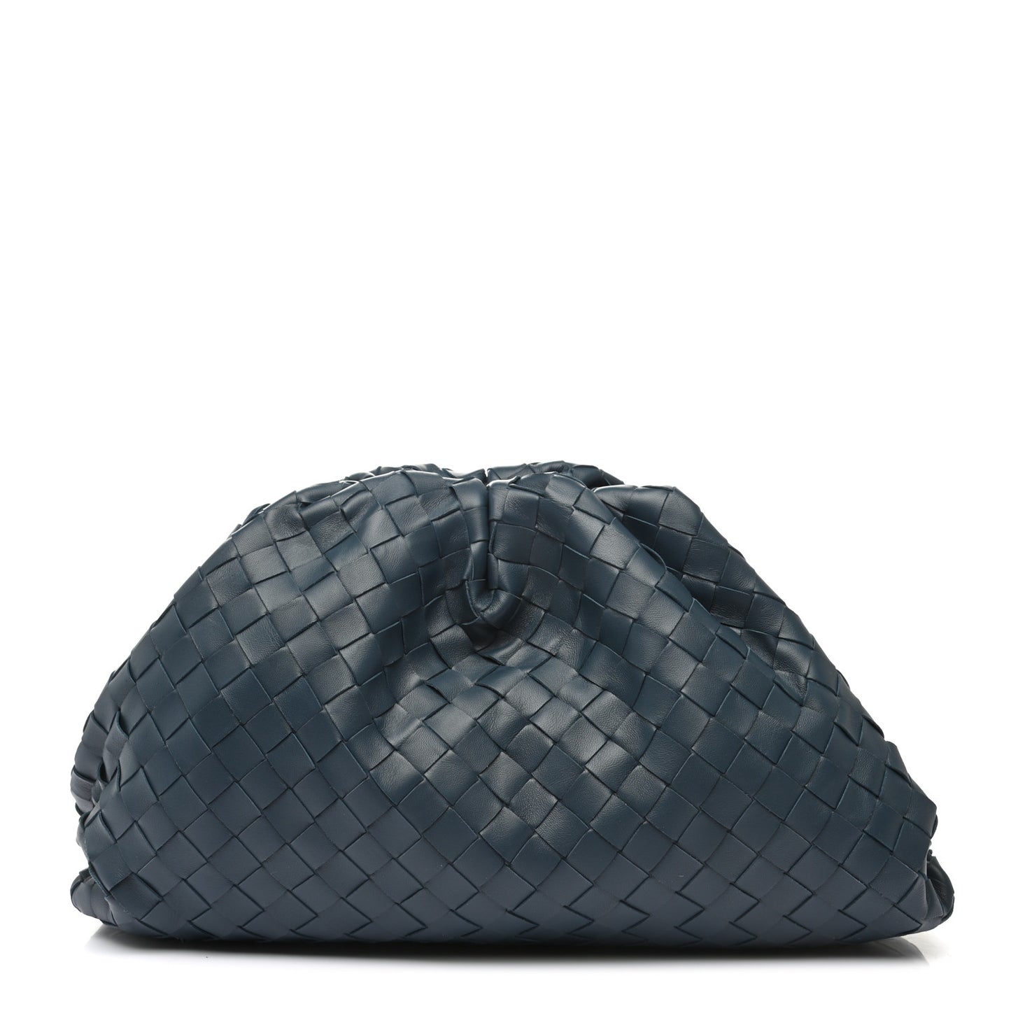 Nappa Maxi Intrecciato The Pouch Oversized Clutch Deep Blue