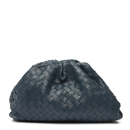 Bottega Veneta Nappa Maxi Intrecciato The Pouch Oversized Clutch Deep Blue 1 of 10
