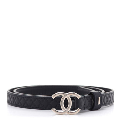 Chanel Calfskin Quilted CC Belt 70 Navy 1 of 8