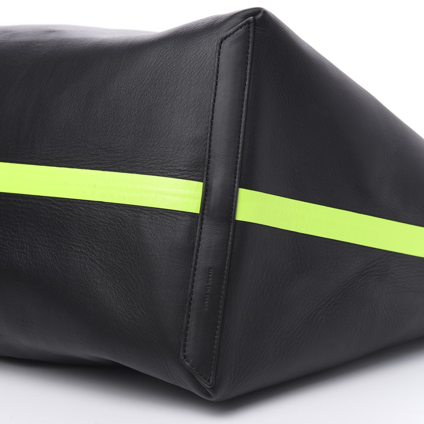 Canvas Mega Check Extra Large The Giant Reversible Tote Black Neon Yellow