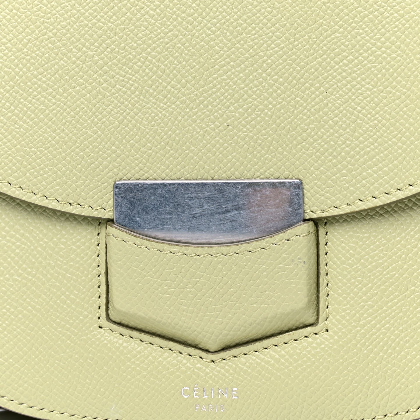 Grained Calfskin Small Trotteur Jade