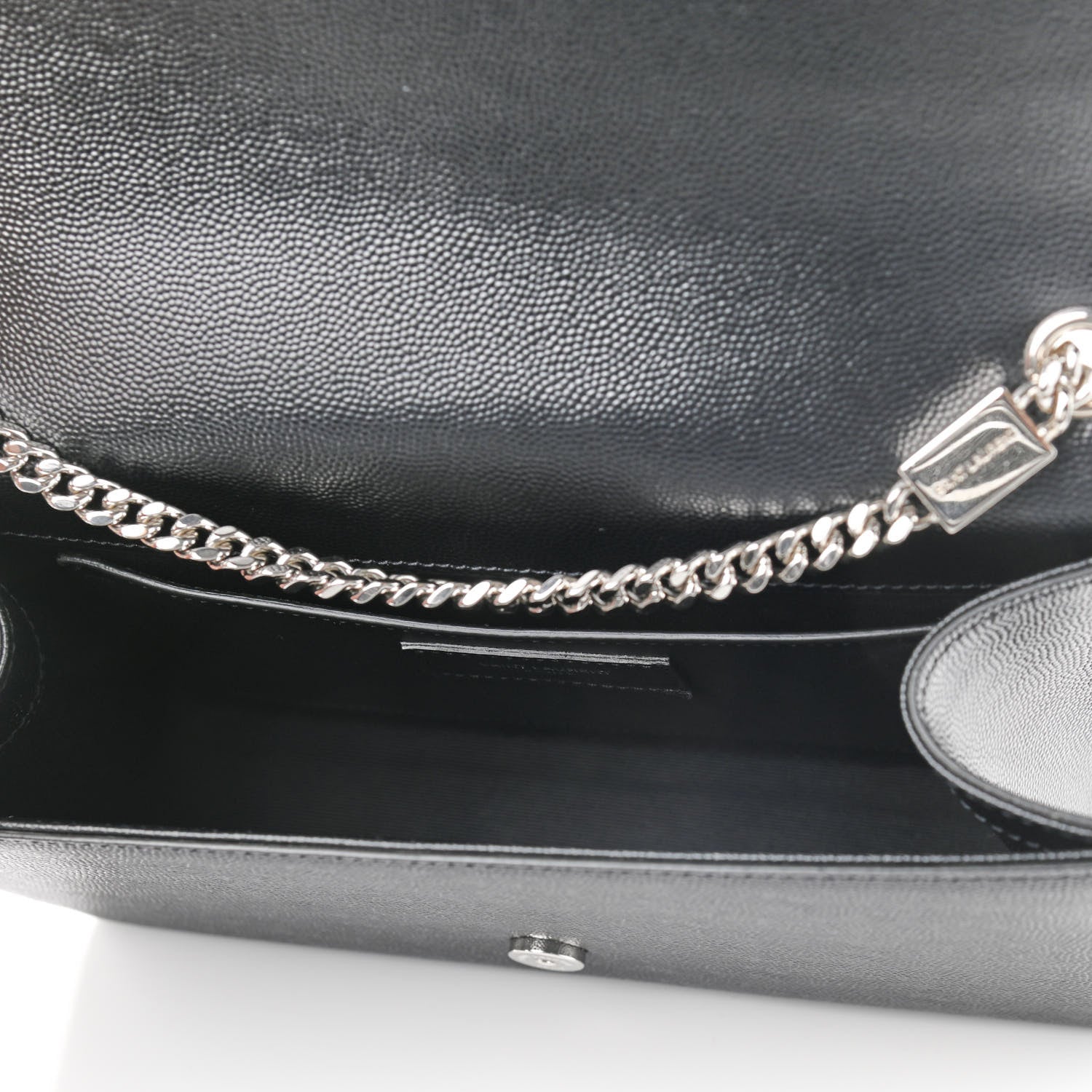 Saint Laurent Grain De Poudre Medium Classic Monogram Kate Satchel Black 5 of 9