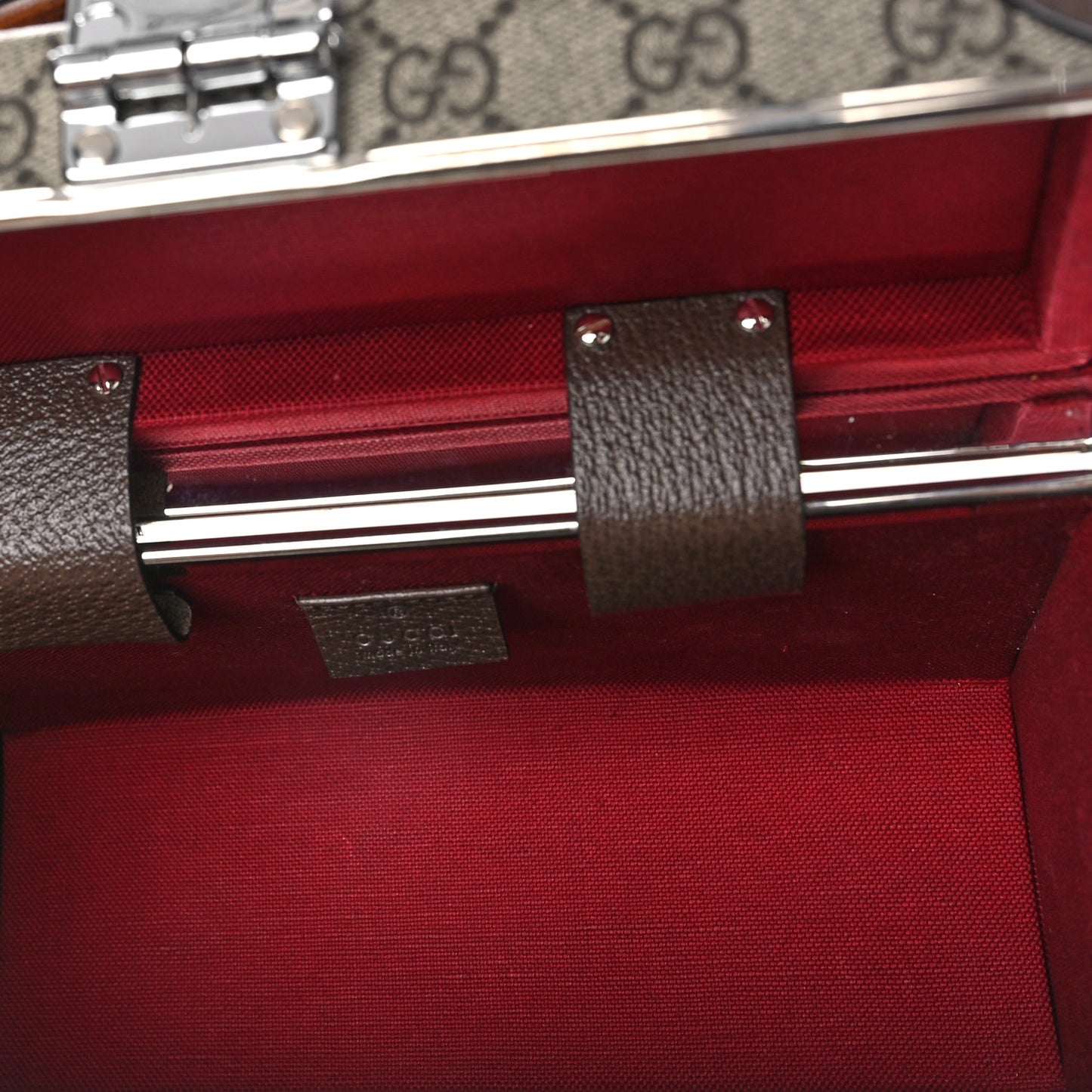 GG Supreme Monogram Globe-Trotter Beauty Case Brown