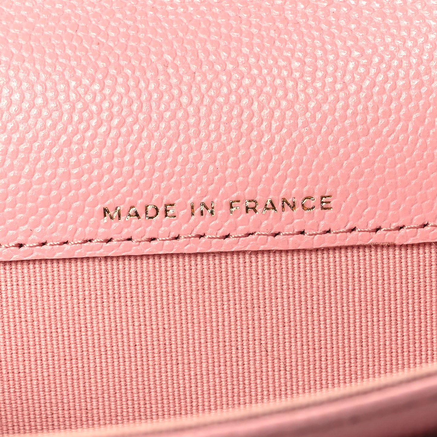 Caviar Quilted Flap Card Holder Wallet Light Pink