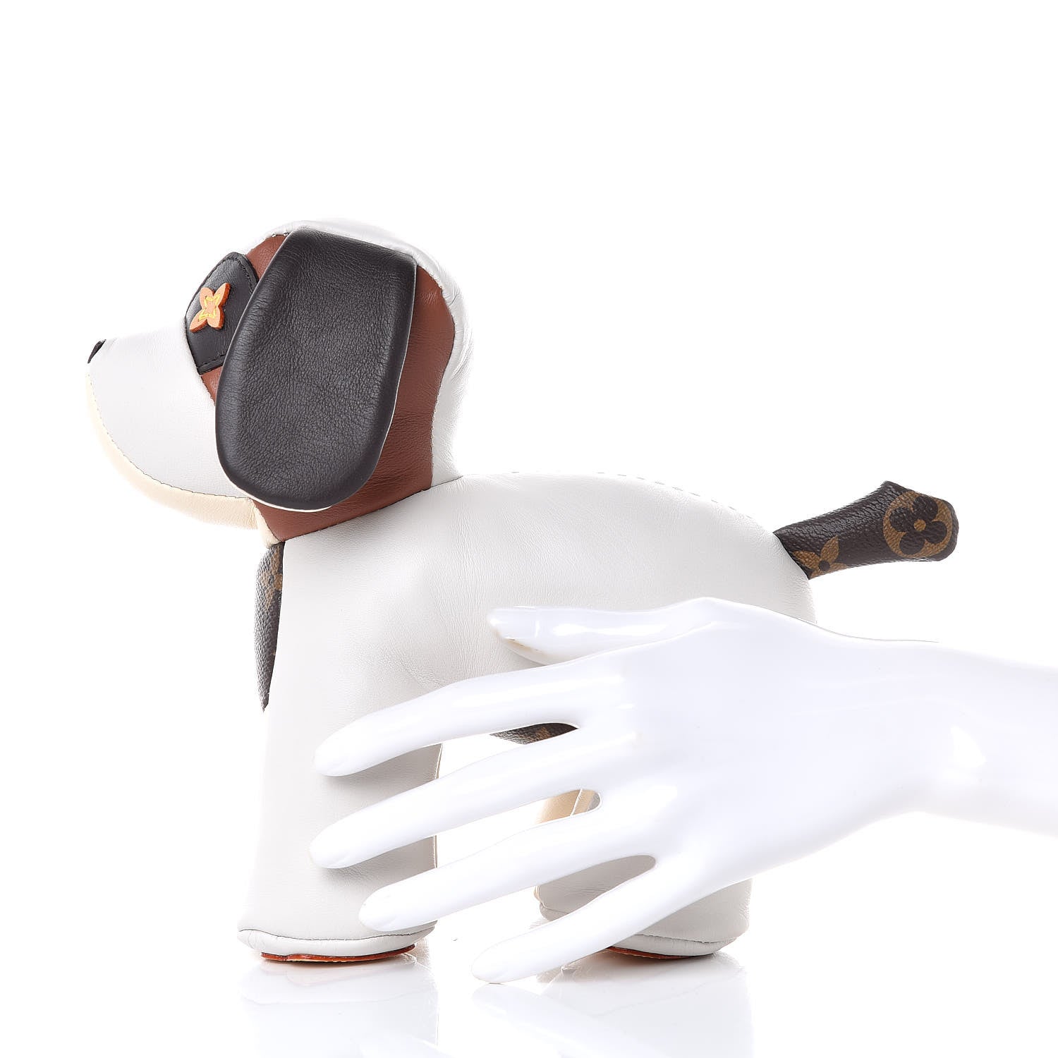 Louis Vuitton Calfskin Monogram Doudou Oscar Dog Beige 2 of 11