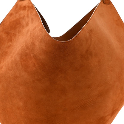 Khaite Suede Calfskin Medium Lotus Tote Caramel 8 of 10
