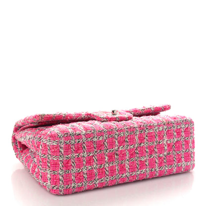 Chanel Tweed Quilted Jumbo Double Flap Hot Pink 3 of 8