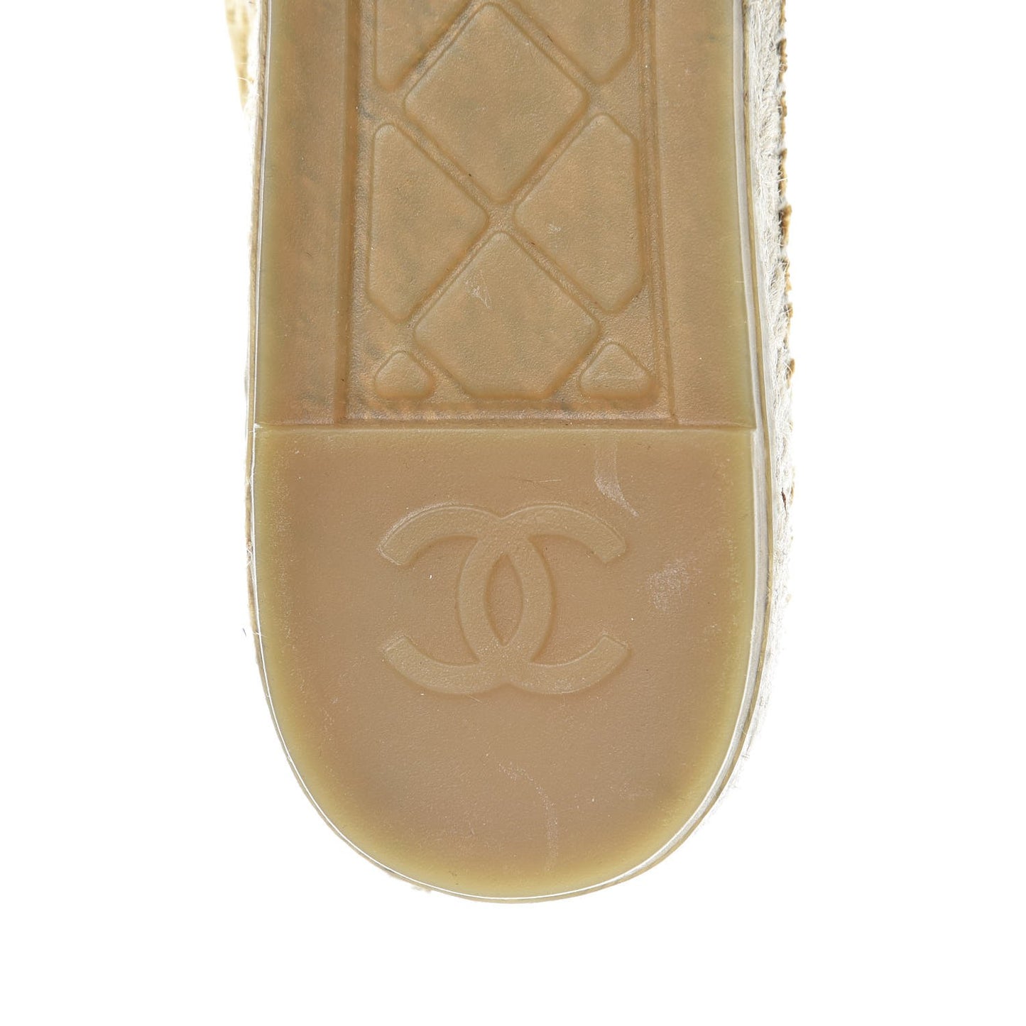 Velvet Grosgrain Quilted Camellia CC Espadrilles 41 Gold Black