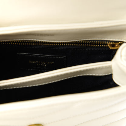 Saint Laurent Calfskin Y Quilted Monogram Toy Loulou Crossbody Bag Ivory 8 of 11