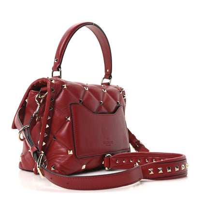 Valentino Garavani Nappa Medium Candystud Top Handle Bag Rosso Valentino 3 of 9