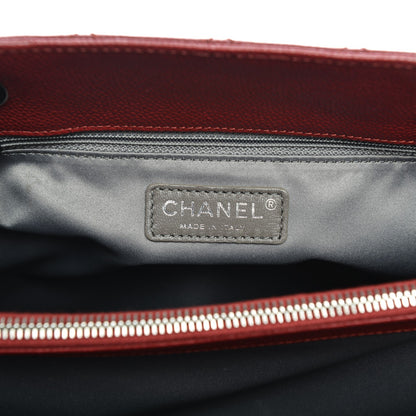 Chanel Caviar Quilted Grand Shopping Tote GST Red 6 of 7