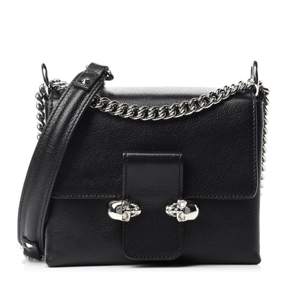 Alexander McQueen Goatskin Twin Skull Crossbody Black 1 of 12