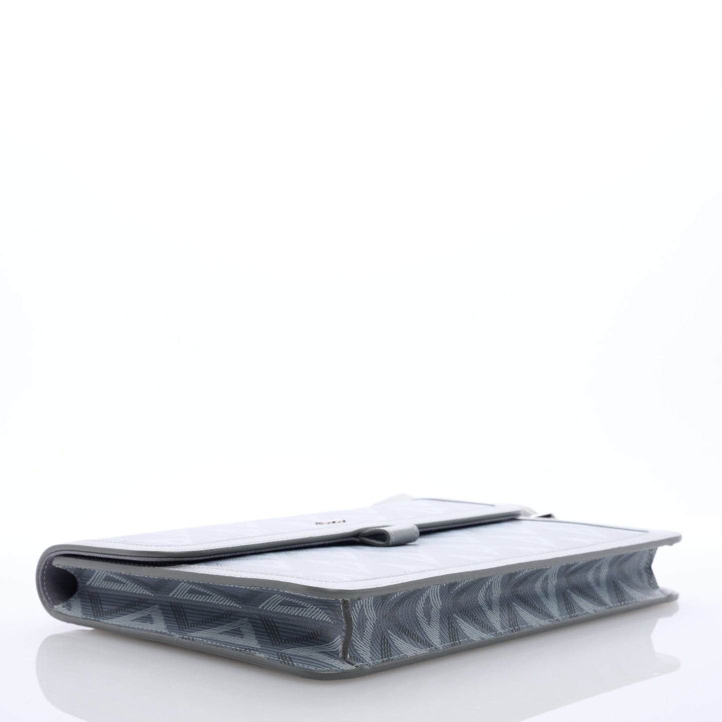 Coated Canvas CD Diamond Hit The Road A5 Pouch With Flap Gray