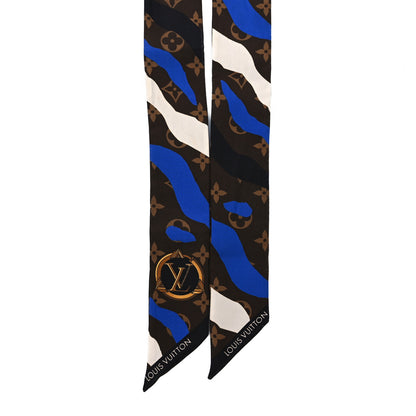 Louis Vuitton X LOL Silk Monogram BB Bandeau Blue Silver 2 of 3