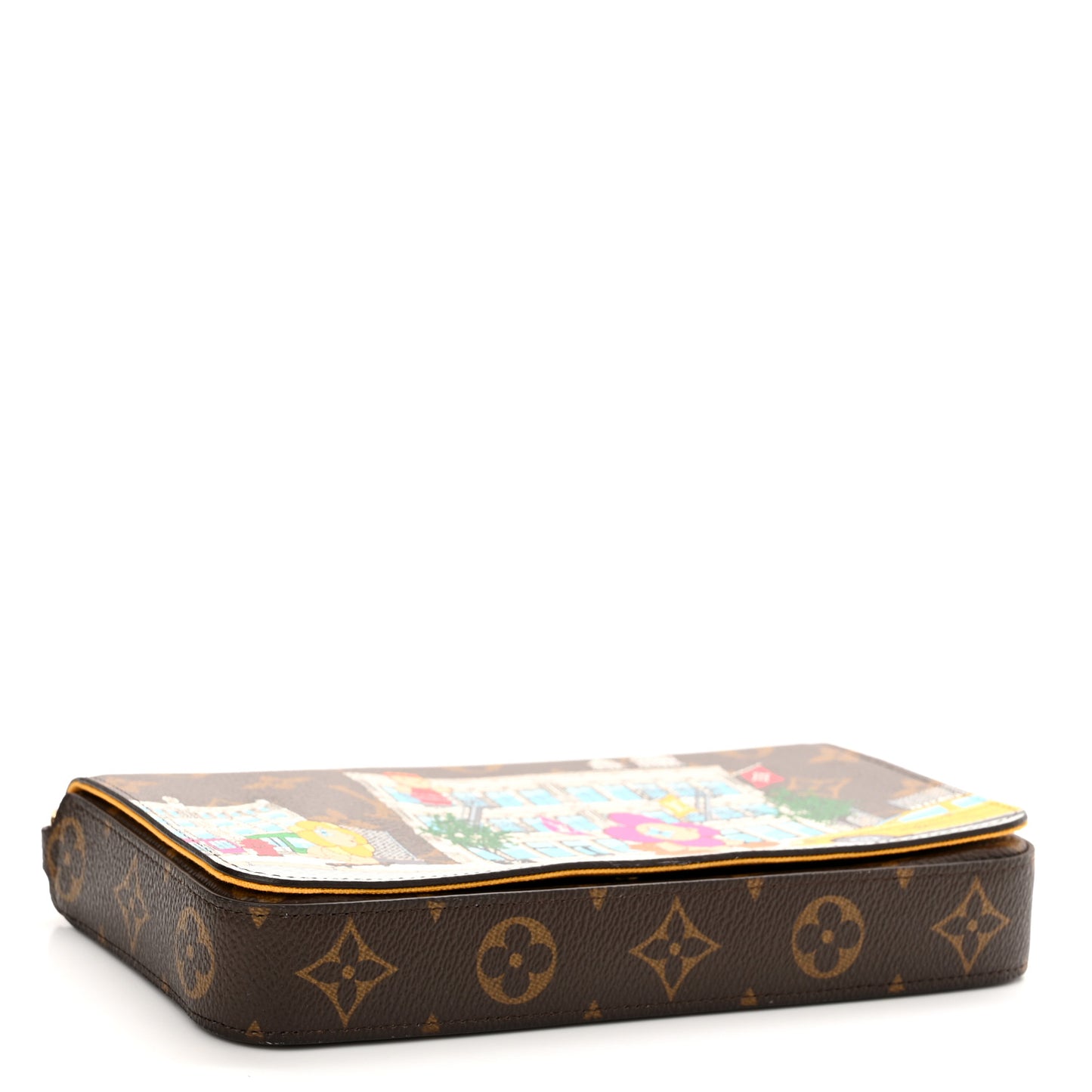 Monogram 2022 Christmas Animation New York Soho Pochette Felicie Chain Wallet Yellow