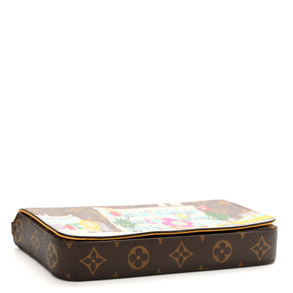 Louis Vuitton Monogram 2022 Christmas Animation New York Soho Pochette Felicie Chain Wallet Yellow 5 of 7