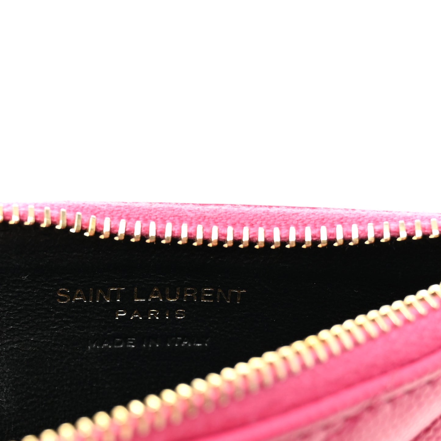 Grain De Poudre Matelasse Chevron Monogram Fragments Zippered Card Case Fresh Fuxia