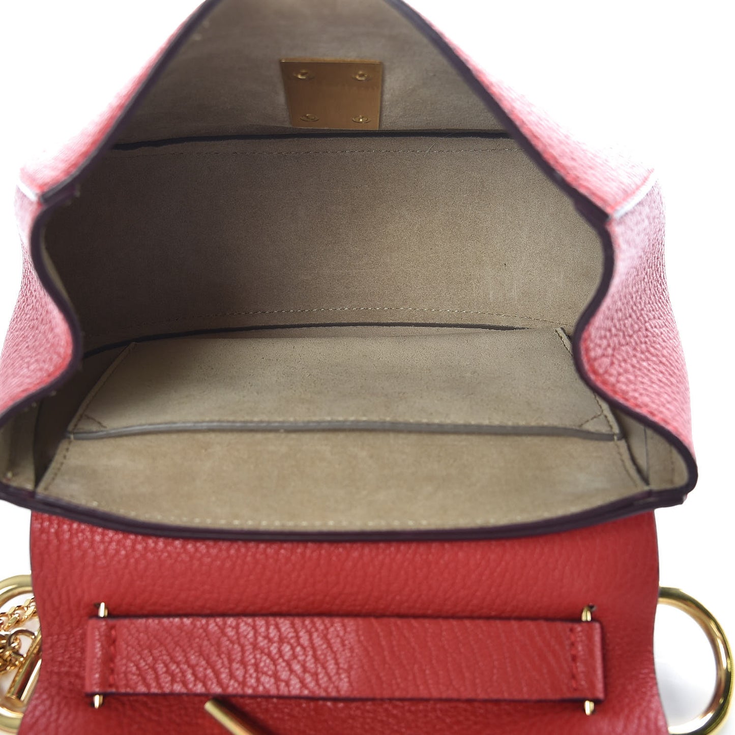 Grained Lambskin Mini Drew Shoulder Bag Plaid Red