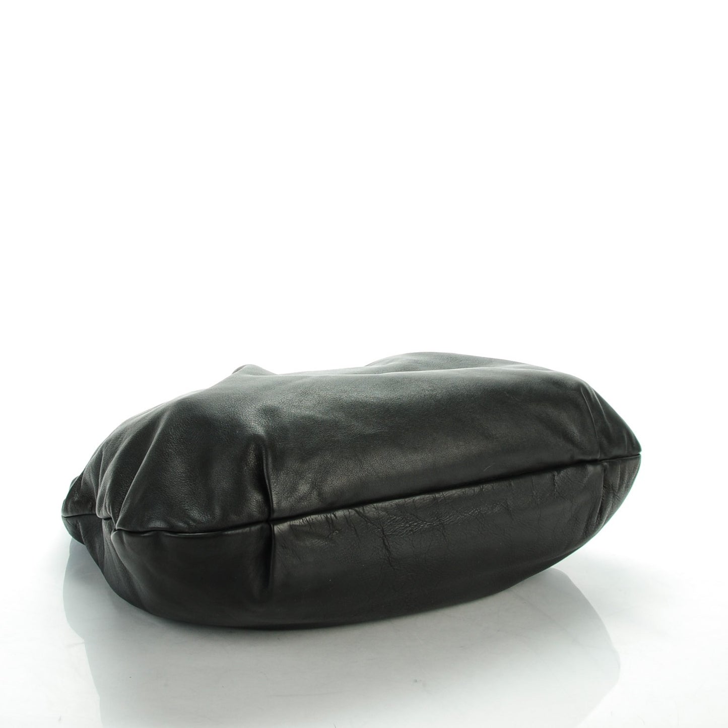 Soft Calf Pleated Shopping Tote Nero Black