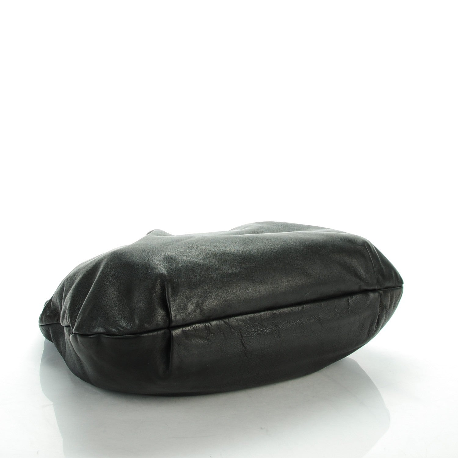 Prada Soft Calf Pleated Shopping Tote Nero Black 4 of 9