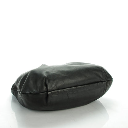 Prada Soft Calf Pleated Shopping Tote Nero Black 4 of 9