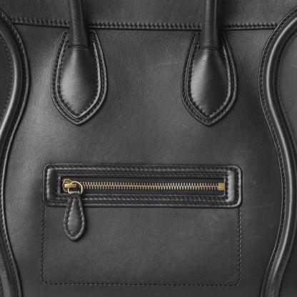 Celine Smooth Calfskin Mini Luggage Black 9 of 23