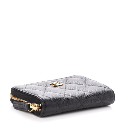 Chanel Caviar Quilted Zip Coin Purse Black 4 of 8