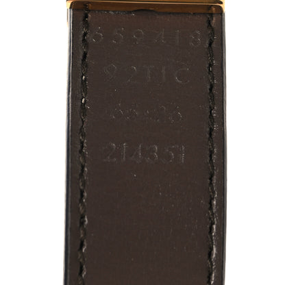 Gucci GG Supreme Monogram Plutone Calfskin Double G Reversible Belt Beige Ebony 5 of 5