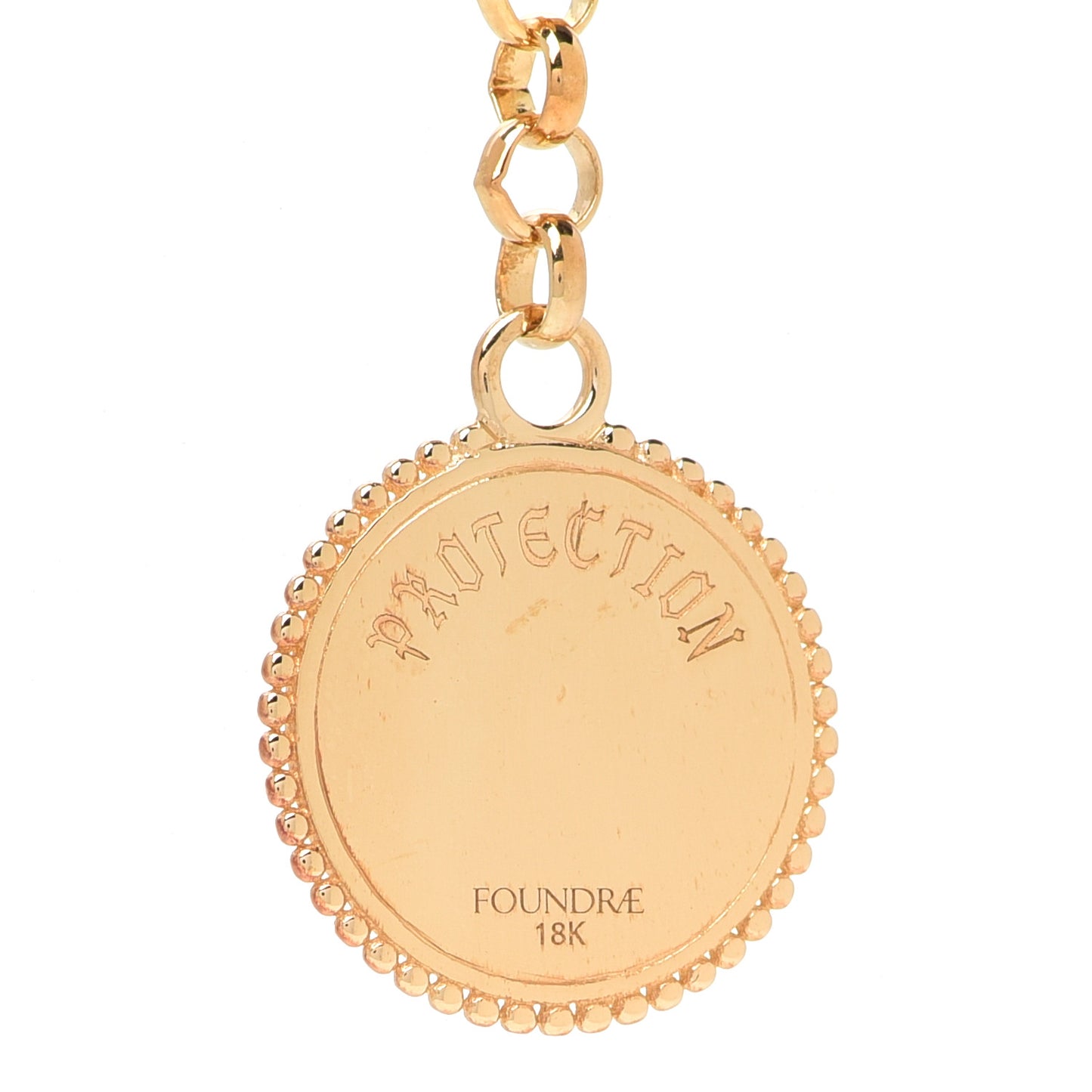 18K Yellow Gold Diamond Protection Baby Mixed Belcher Extension Chain Necklace