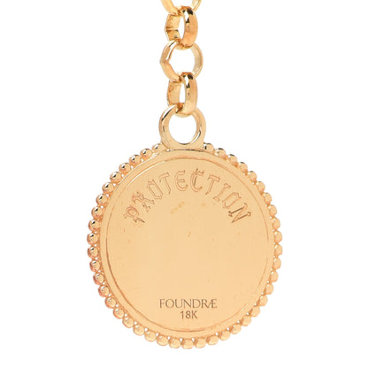 Foundrae 18K Yellow Gold Diamond Protection Baby Mixed Belcher Extension Chain Necklace 5 of 6