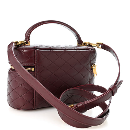 Saint Laurent Lambskin Quilted Mini Gaby Vanity Case Rouge Cabernet 3 of 9