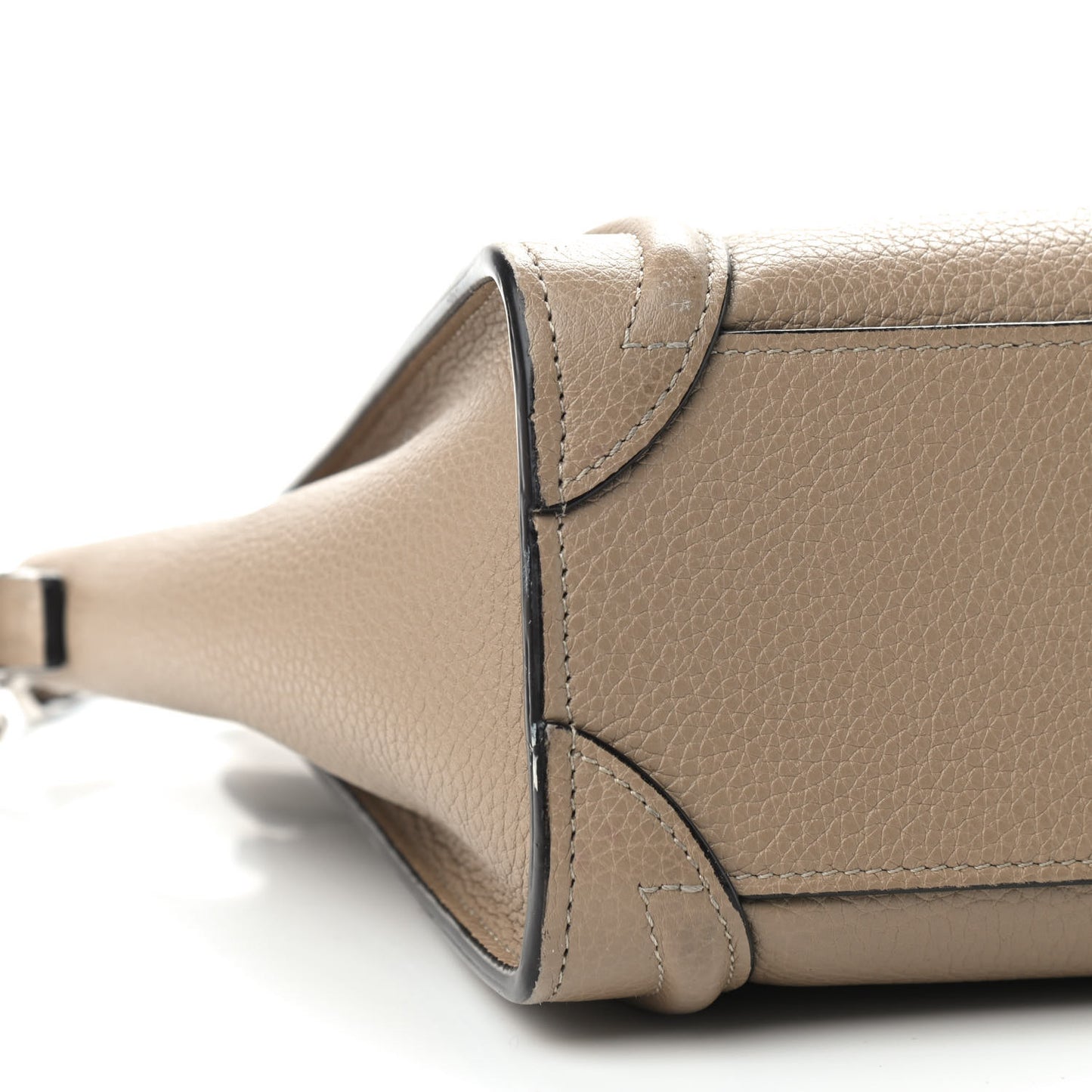 Drummed Calfskin Nano Luggage Dune