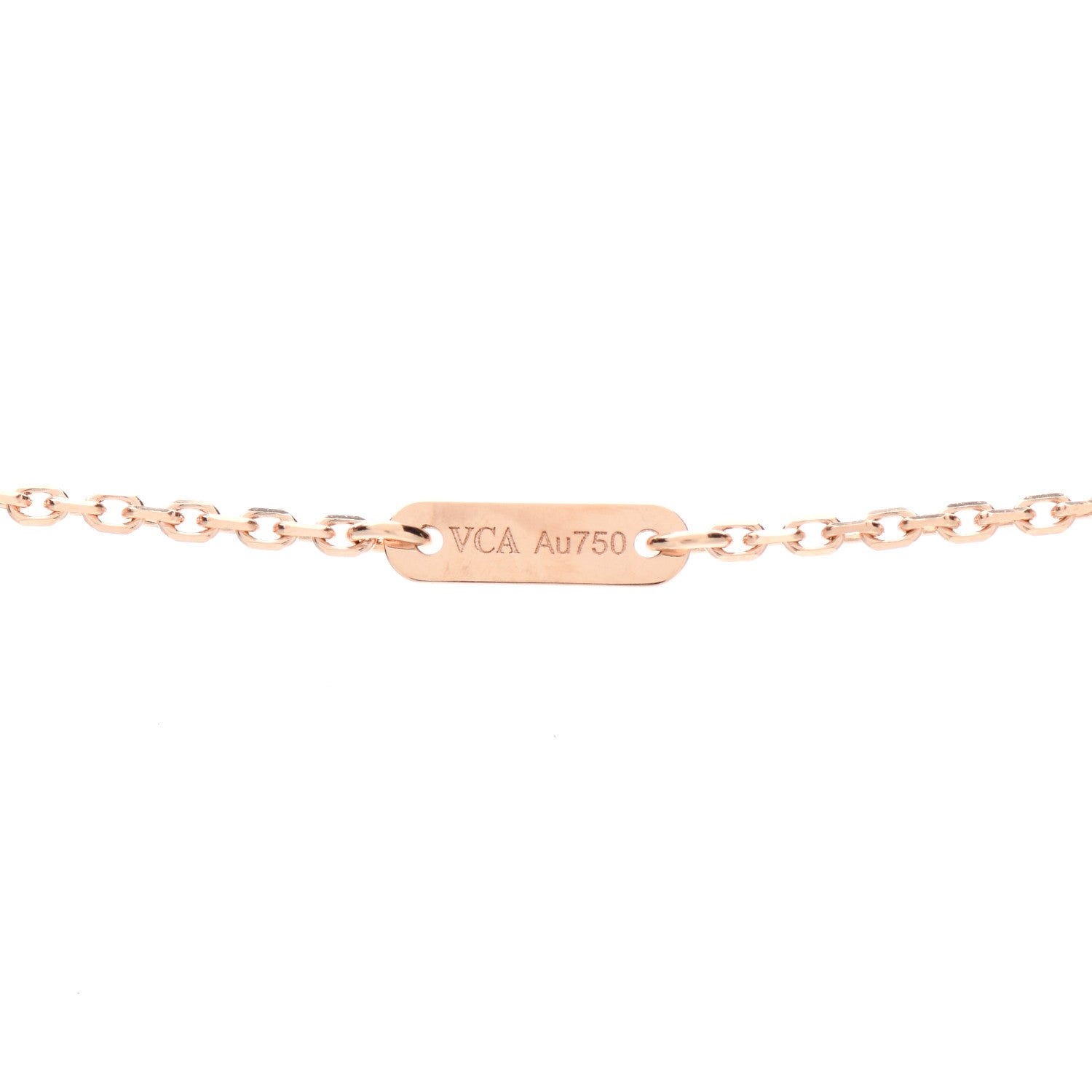 Van Cleef & Arpels 18K Rose Gold Diamond Mini Frivole Pendant Necklace 3 of 5