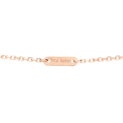 Van Cleef & Arpels 18K Rose Gold Diamond Mini Frivole Pendant Necklace 3 of 5