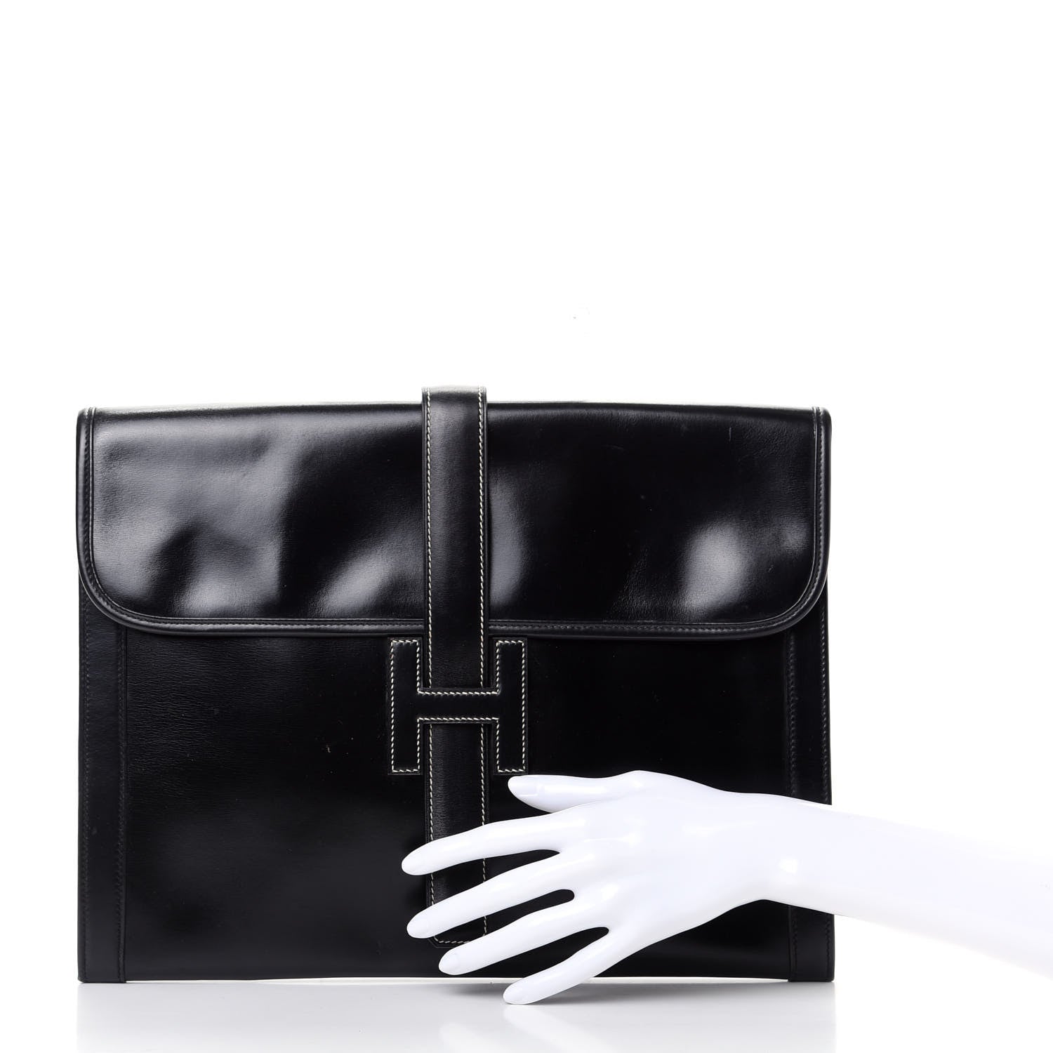Hermes Box Jige GM Clutch Black 2 of 8
